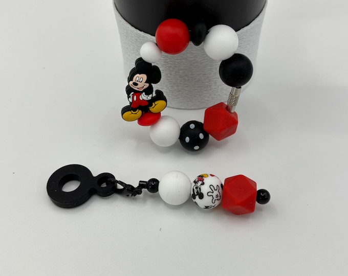 Mouse Ears | Magical Stanley Cup Bracelet: Mickey Mouse Inspired Cup Handle Bracelets | Straw Charm | Purse Bracelet