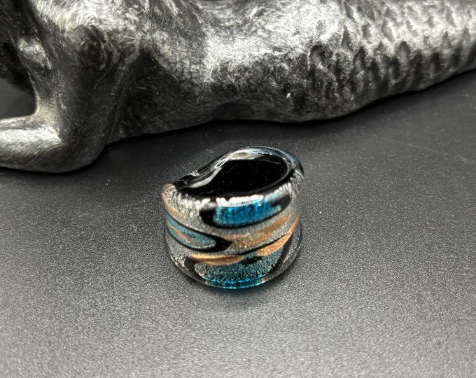 Size 3 | Murano Style Glass Ring  | Statement Ring |