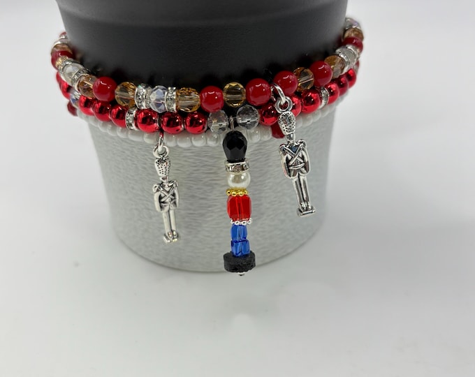 Christmas Nutcracker Stanley Cup Bracelet | Tumbler Accessories  | Stanley Bracelet | Tumbler Bracelet | Christmas | Nutcracker Ballet