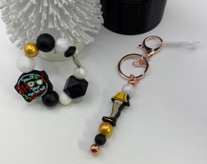 Christmas Story Stanley Cup Bracelet:  Cup Handle Bracelet | Straw Charm | Holiday | Leg Lamps |