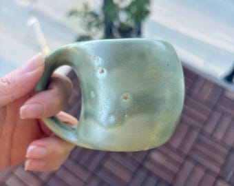 手作りセラミックエスプレッソマグカップ 100ml、モダンな手のひらサイズカップ、カナダ製陶器
