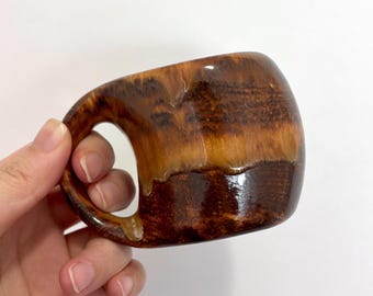 手作りセラミックエスプレッソマグカップ 100ml、モダンな手のひらサイズカップ、カナダ製陶器