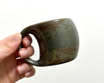 手作りセラミックエスプレッソマグカップ 100ml、モダンな手のひらサイズカップ、カナダ製陶器