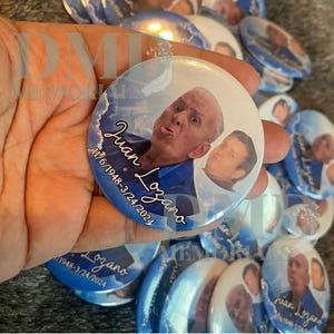 Memorial Buttons, Custom Funeral Buttons, Remembrance pins
