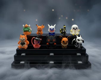 Halloween Pocket Monster Magnets & Pokeballs: Snorlax, Pikachu, Eevee, Umbreon, Greninja, Togepi, Mew, Gengar, Squirtle, Charizard