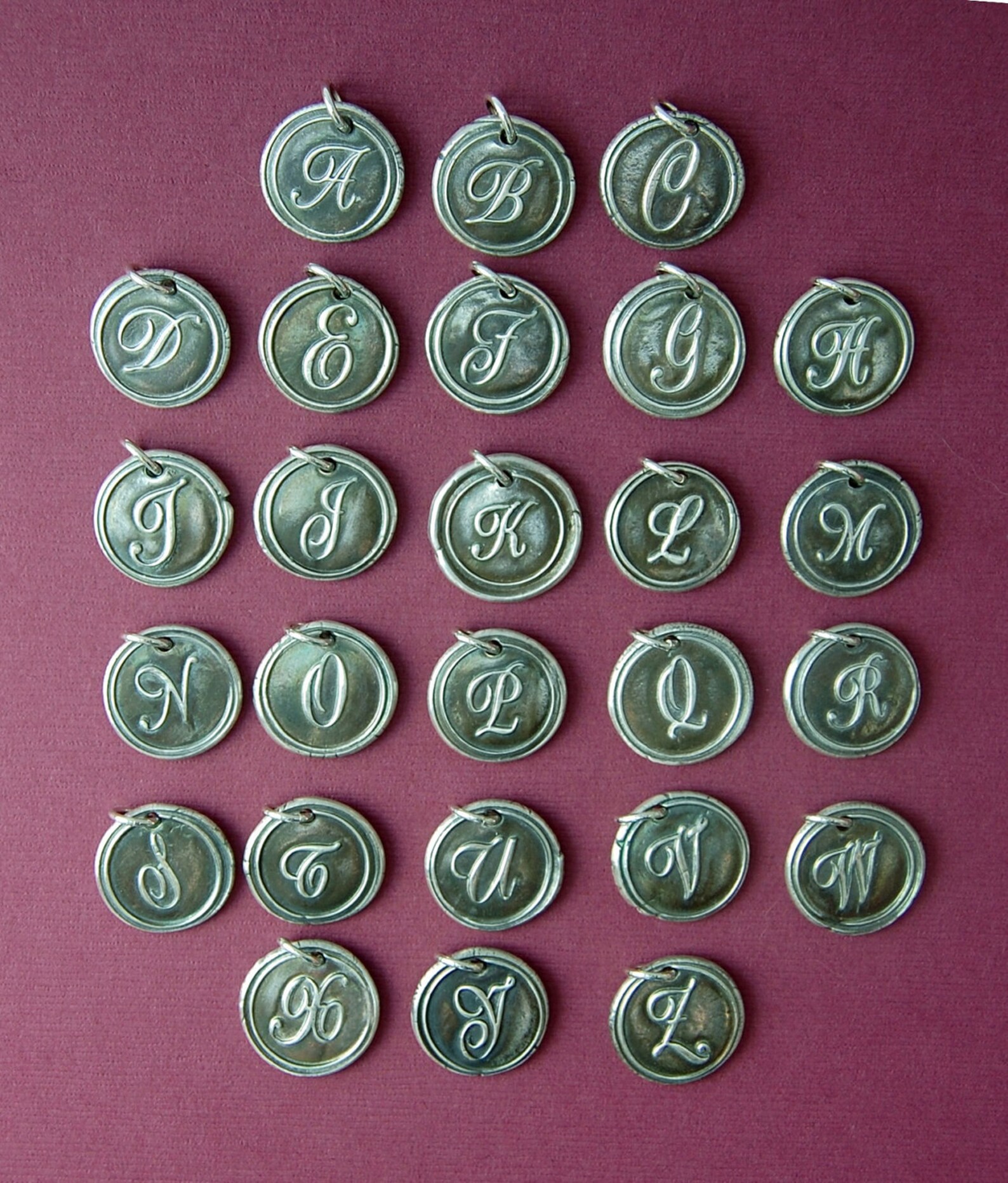 Wax Seal Initial Necklace Custom Monogram Letter Ready to Etsy