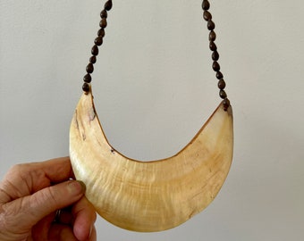 Vintage traditional Papua New Guinea bride price Kina shell necklace