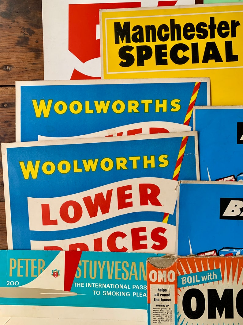 Vintage Original Mid Century Advertising Materials, 1960s Fonts, 1960s ...