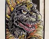 Ultraman Sketch Card of kaiju Jirass