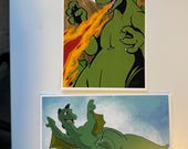 Godzilla : COMBO PACK (2) Godzuki and Godzilla From The Godzilla Power Hour - 70's version