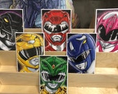 Original Mighty Morphin Power Rangers Art Prints: Set of 6