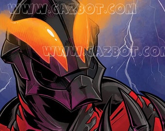 Ultraman Belial Art Print: Heisei Era Arch Enemy (9x6)
