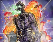 The Horror A4 Original Kaiju Art Print #1