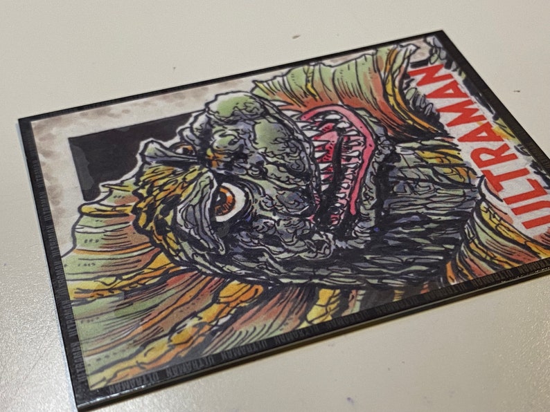 Error Ultraman Sketch Card of kaiju Jirass image 3