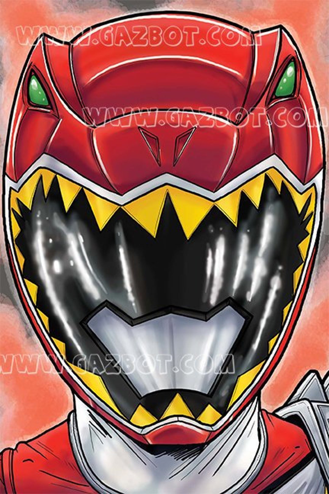 HOW TO DRAW RED RANGER FROM POWER RANGERS SPD - YouTube