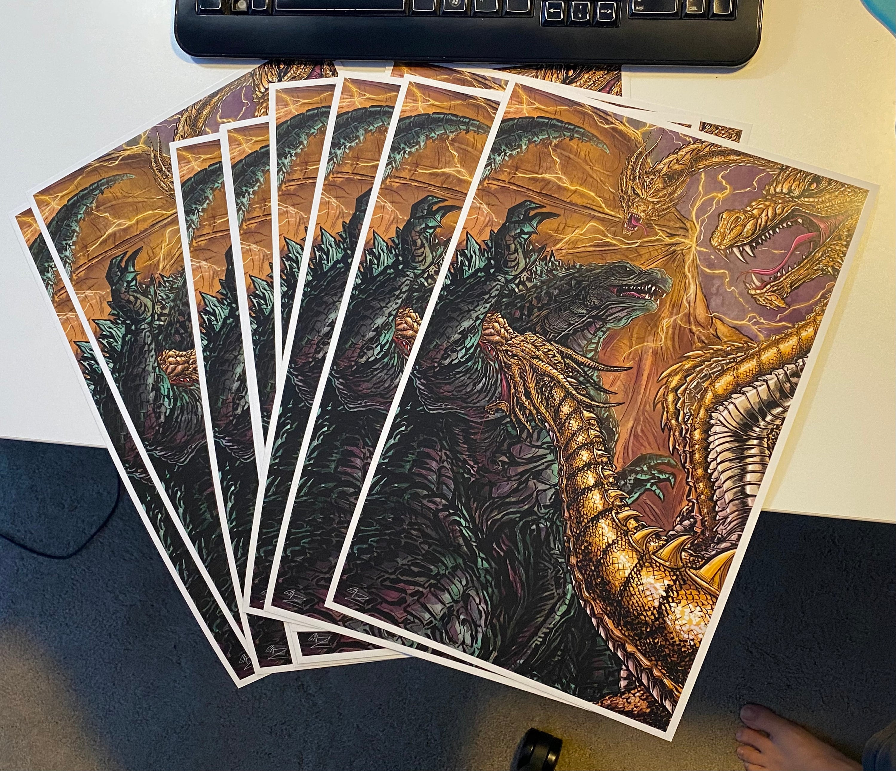 Godzilla Vs King Ghidorah - Etsy