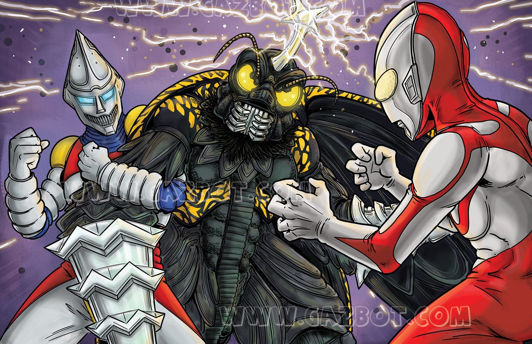 Jet Jaguar and Ultraman Vs. Megalon - Etsy
