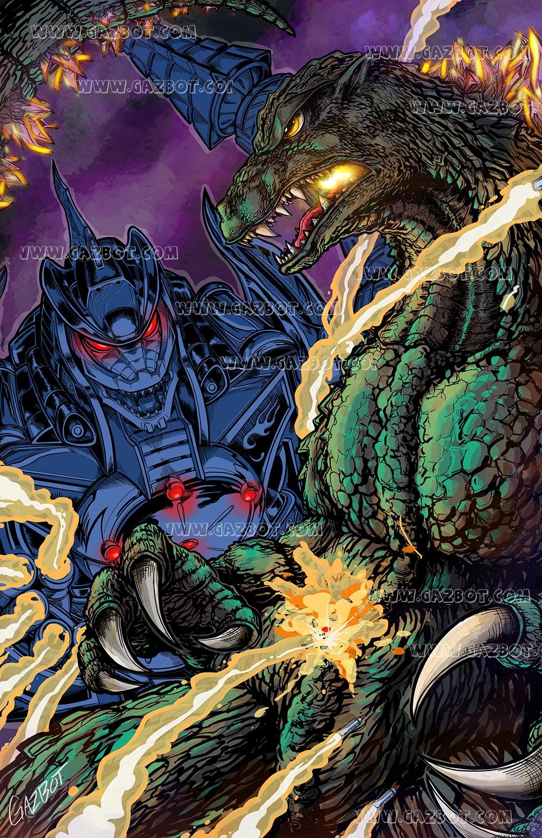 Godzilla Vs Dragonzord - Etsy