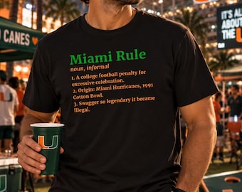 Miami Rule Game Day Shirt, Miami Hurricanes Football Fan Shirt, Tailgate T-Shirt, Unisex Graphic Tee, Miami Football Tee