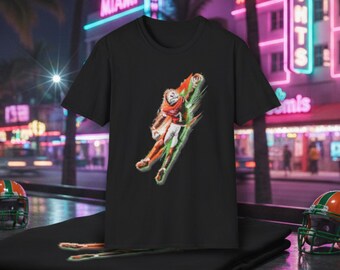 Miami Football Shirt,Epic One-Handed Catch Tee, UM Game Day Graphic Tee,Hurricanes vs Notre