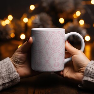 Cozy Christmas Mug: Festive Santa & Reindeer Coffee Cup