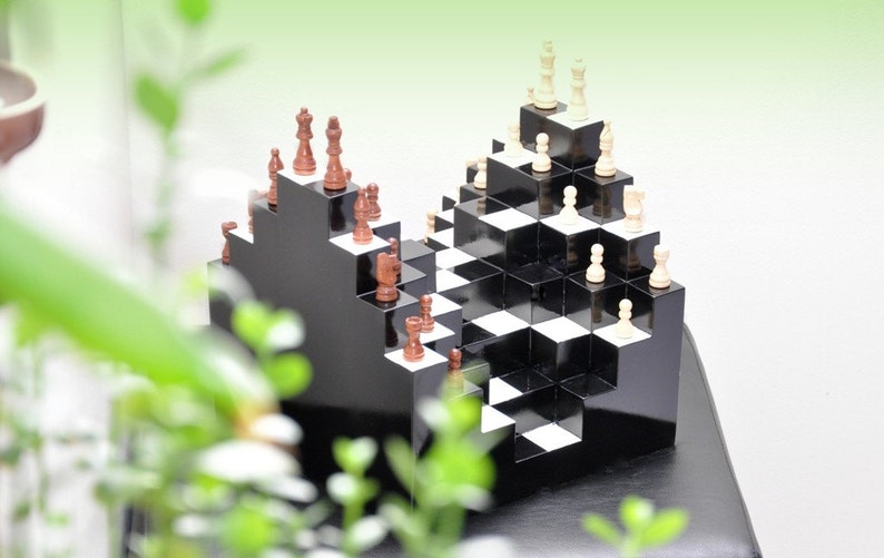 Wooden 3D Chessboard WG002 image 3