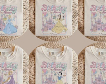 Vintage Princess Birthday Comfort Shirt, Custom Birthday Trip 2026 Tee, Birthday Princess Squad Shirt, Magical Kingdom Birthday Gift