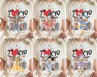 Vintage Tokyo Disney Shirt, Japan Familien Reise T-Shirt, passende Disney Gruppe Shirt, Disneyland Urlaubs Outfit, Freunde Reisen Tokyo Tee
