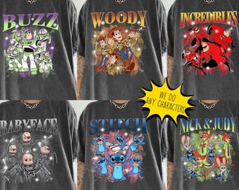 Camiseta pirata de todos los personajes de Disney, camiseta pirata de grupo de personajes retro de Pixar Toy Story, grupo familiar de Disney, Hoppers Woody Buzz Mickey