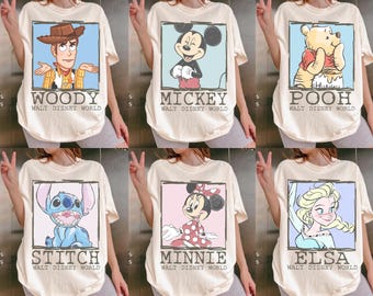Anpassen alle Disney Charaktere Shirt, Vintage Disney Mickey & Friends T-Shirt, Familie Toy Story T-Shirt, Passende Disney Urlaub, Woody, Buzz
