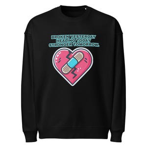 Broken Heart Healing - Unisex organic oversized sweatshirt