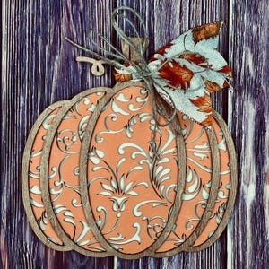 Three Layer Wood Pumpkin Sign Fall Decor: Painted or DIY Kit