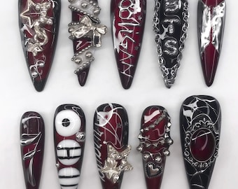 Arirang BTS Concert Pressons, Army Fandom Arirang Gel Extensions, Y2K Grunge, Meh Nail Art