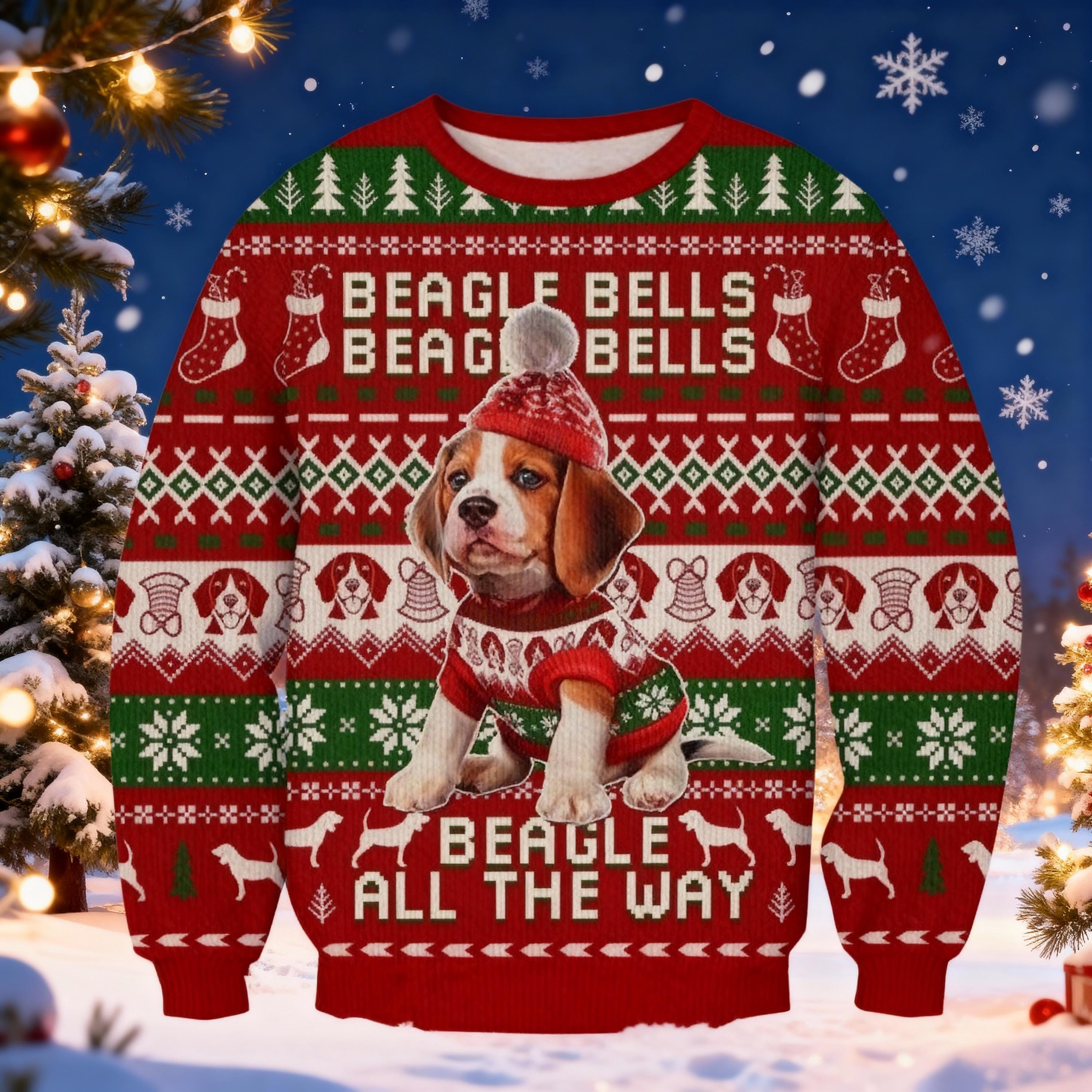 Discover Beagle Bells Christmas Ugly Sweater for Dogs, Dog Lover Holiday Sweater