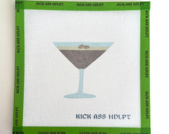 Espresso Martini Needlepoint Canvas / Cocktail Needlepoint Canvas / Printed Needlepoint Canvas