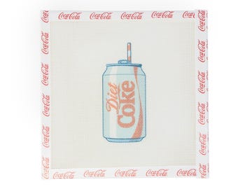 Diet Coke Can Needlepoint Canvas | Licensed Coca-Cola® Product