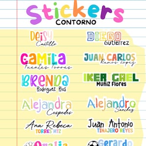 School labels / stickers / editable silhouette labels