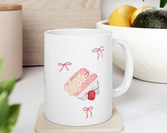 MIFFY Cake Coquette Mug | Home Decor Gift Present For Her Cup Bows Matcha Drink