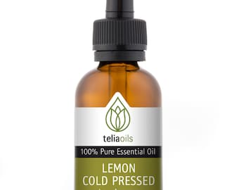 Lemon Cold Pressed Essential Oil  -  100% Pure, Undiluted