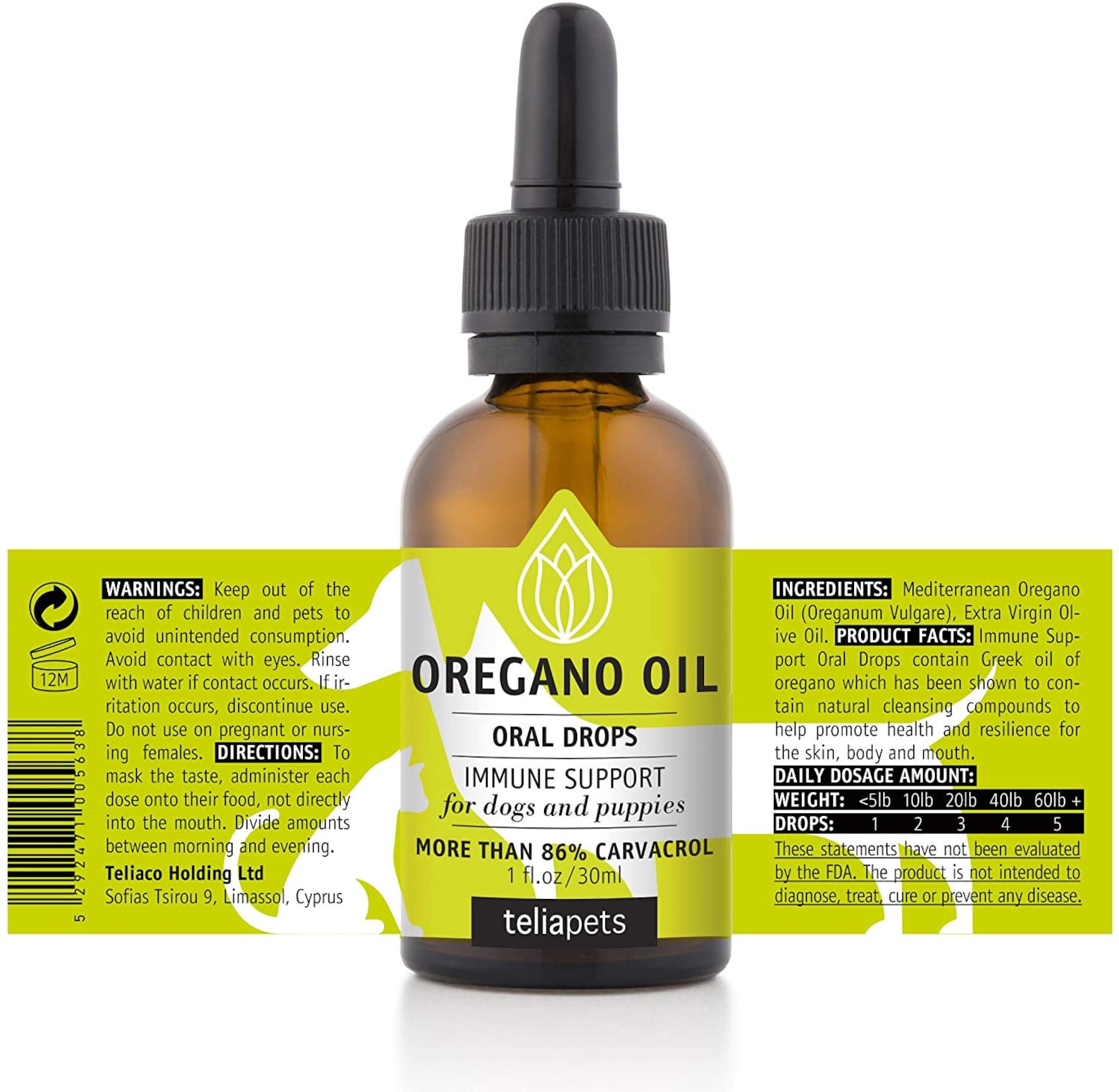 Teliapets Oregano Oil Oral Drops for Petsnatural Immune Etsy