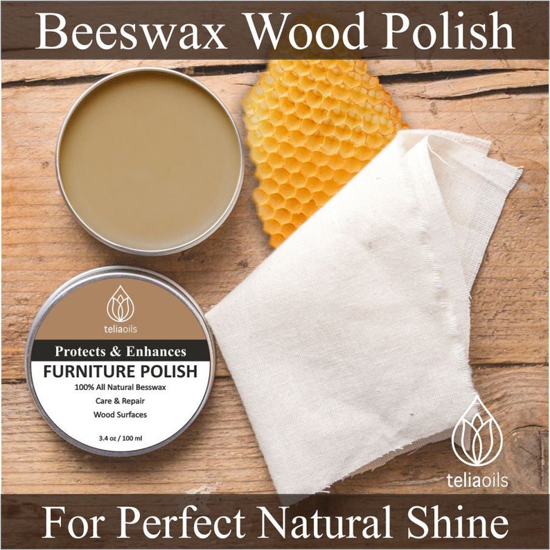 100% Pure Beeswax Natural Wax Wood & Furniture Polish Neutral | Etsy