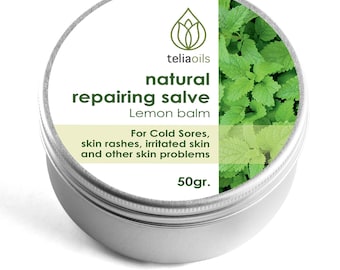 Lemon Balm Salve, Fast Acting/Natural Salve. Cold Sores - Skin - Itchy Skin. (1.7 Oz / 50 Ml )