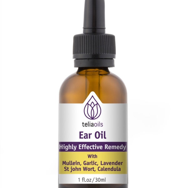 All Natural Herbal Ear Drop oil with Mullein Garlic, – Adult and kids safe 1oz/30ml