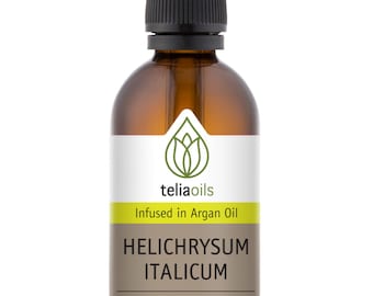 Helichrysum Italicum Infused in Organic Argan Oil for Wrinkles, Scars, Stretch Marks 1.7 fl oz / 50 Ml