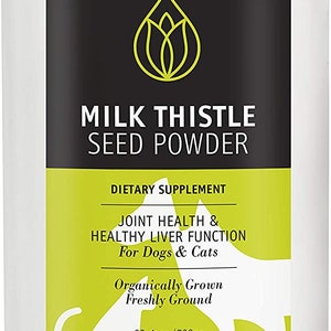 Teliapets Milk Thistle Seed Powder, Ideal To Protect The Liver And Kidney Health, Against Allergies, Detoxifying, Antioxidant For Dog & Cat