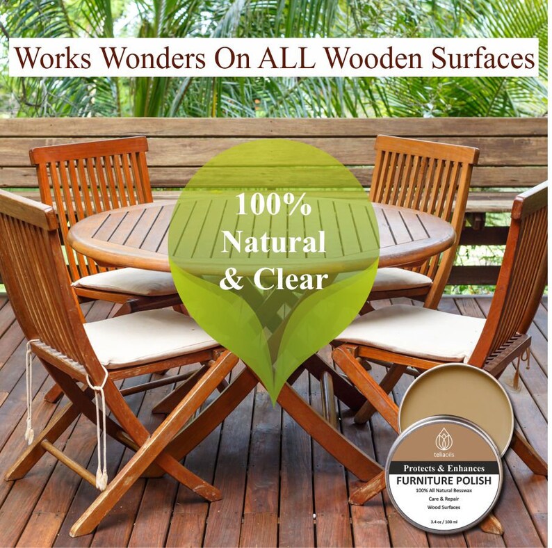 100 Pure Beeswax Natural Wax Wood & Furniture Polish Neutral Etsy