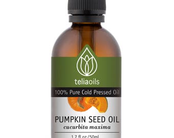 Pumpkin Seed Carrier Oil - 100% Pure Cold Pressed, extra virgin, Face, Body 1.7 fl oz / 50 ml