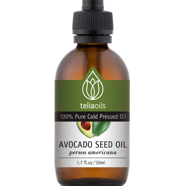 Avocado Oil - 100% Pure Cold Pressed organic avocado oil, 50 ml / 1.7 fl oz