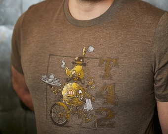 Steampunk T-Shirt - "T42 - Tea Bot?"