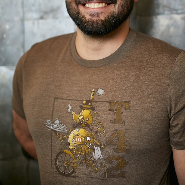 Steampunk T-Shirt - "T42 - Tee Bot?"